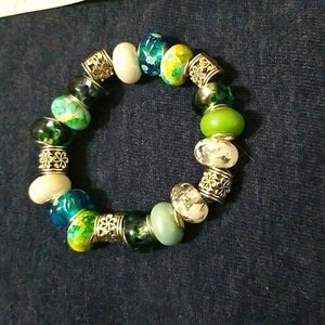 European glass + 925 silver